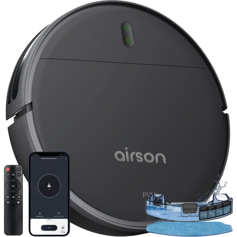 Airson robotstofzuiger met dweilfunctie - Met Laadstation - Dweilrobot met afstandsbediening en App - Geschikt voor Huisdieren,,,,