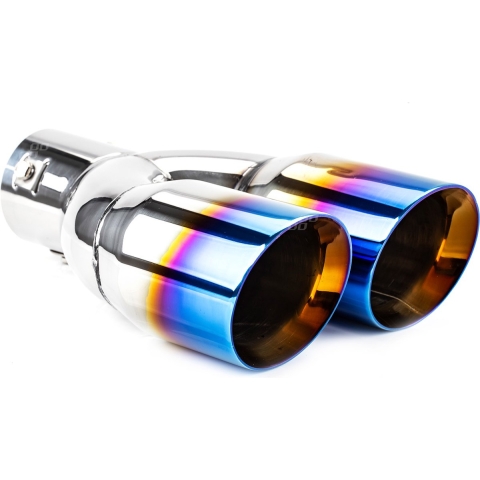 Universeel RVS uitlaat sierstuk - MT 022BLC - Aansluit diameter tussen de 32mm en 52mm