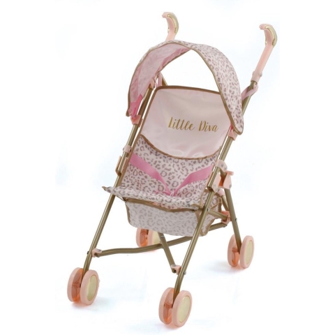 Hauck Poppenbuggy Little Diva - Panterprint/goud