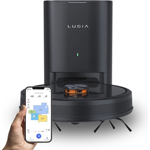 Lugia G7 Robotstofzuiger met Dweilfunctie - Robotstofzuiger met Laadstation - Automatisch Leegstation - LIDAR laser navigatie - Voor Huisdieren,,,,,,