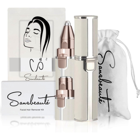 Wenkbrauw Trimmer - Gezichtsontharing Dames - Gezichtshaar Verwijderen Vrouw - Sansbeauté® - Safety Razor - Ladyshave - Flawless Gezichts Ontharing -