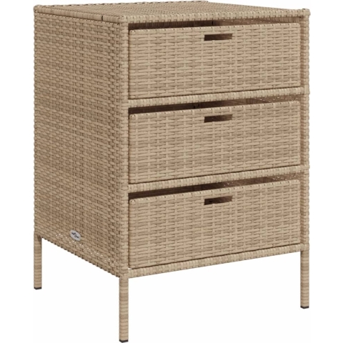 vidaXL Tuinkast 55x59x80 cm Poly rattan beige