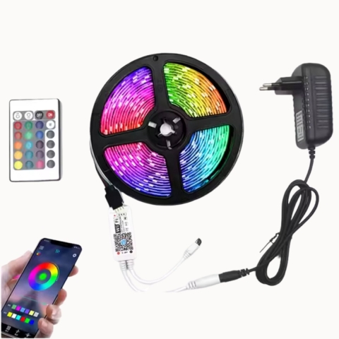 Led strip 16 RGB kleuren WIFI colorful 5 meter ledstrip - afstandsbediening&APP verlichting dimbaar waterdicht led stirp multicolor