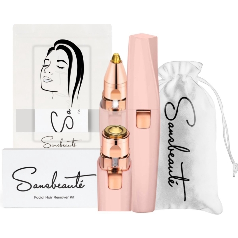 Wenkbrauw Trimmer - Gezichtsontharing Apparaat Dames - Gezichtshaar Verwijderen Vrouw - Sansbeauté® - Gezichtsontharing Dames - Ontharingsapparaat - F