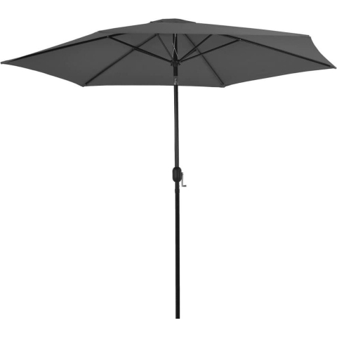 vidaXL - Parasol - met - metalen - paal - 300 - cm - antraciet