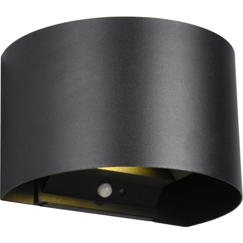 REALITY TALENT Wandlamp Zwart mat - incl. 2x SMD 1W - Oplaadbaar - Draadloos - Beweginssensor - Schemeringssensor - Accuvoeding - Buitenverlichting -