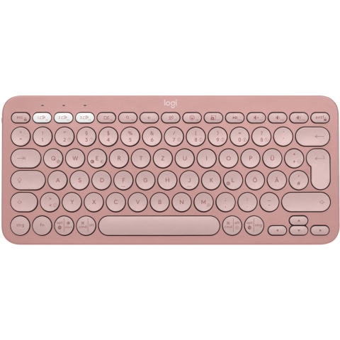 Logitech Pebble Keys 2 K380s toetsenbord Universeel RF-draadloos + Bluetooth QWERTZ Duits Roze