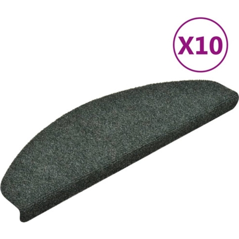 vidaXL - Trapmatten - zelfklevend - 10 - st - 65x21x4 - cm - naaldvilt - groen