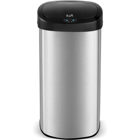 TurboTronic SB68 Prullenbak met Sensor - 68 Liter - Zwart/RVS