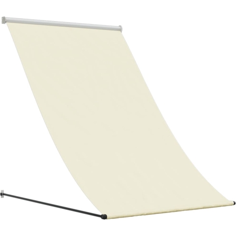 Luifel uittrekbaar 100x150 cm stof en staal crmekleurig