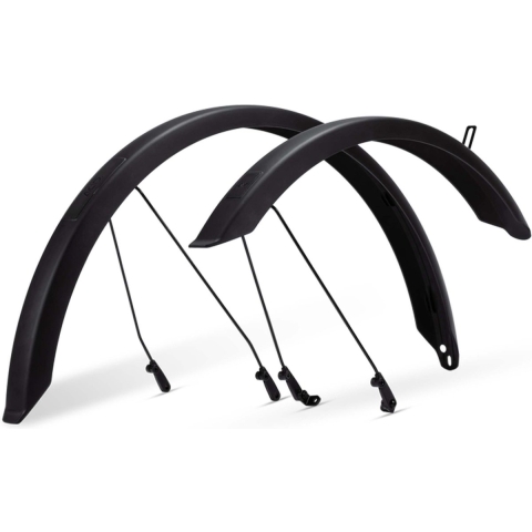 ACID Spatborden set voor Kinderen - 24 inch fiets - Max. bandbreedte 4,7 cm - Geschikt voor CUBE - Fietsaccessoires - Plastic&Staal - Zwart
