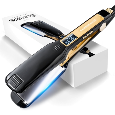 Sansbeauté® Professionele Stijltang 2 in 1 - Krultang - Stijltangen - Hair Straightener - Snel Opgewarmd - 80℃ t/m 230℃ - Steilen&Krullen - ION