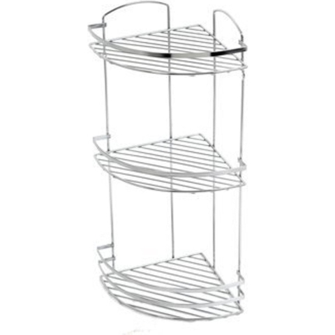 Plieger Solid Doucherek - Hoekplanchet - 3 Laags - Draadmodel - Chroom