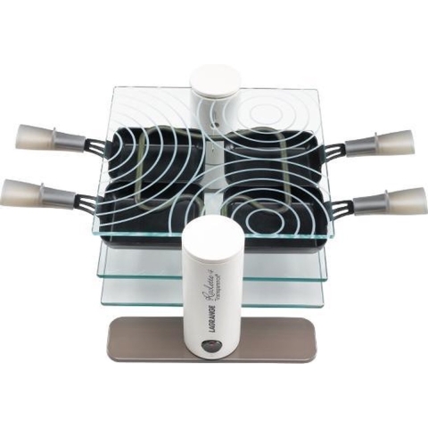 Lagrange Raclette Transparantie 009404 600 W Gedompelde glas - 4 personen - taupe,