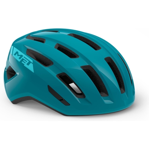 MET Miles Fietshelm Mannen&Vrouwen– Fietshelm Stadsfiets Volwassenen – E-Bike – Trekking – Maat M/L (58-61cm) – Teal Glossy (Blauw)