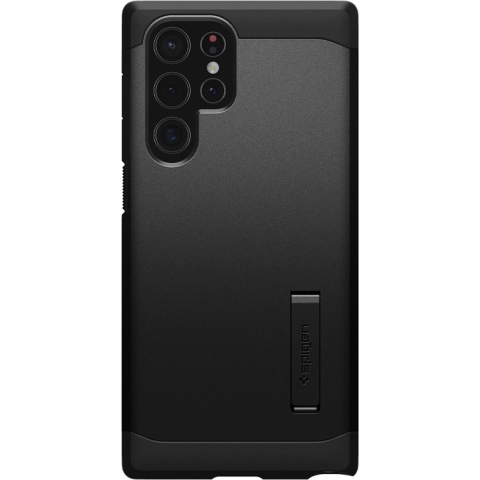 Spigen Heavy Duty Armor voor Galaxy S22 Ultra Black telefoonhoesje