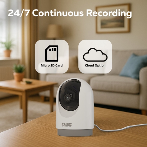Calex Indoor Pan&Tilt Camera - Wifi Beveiligingscamera voor Binnen - 2K