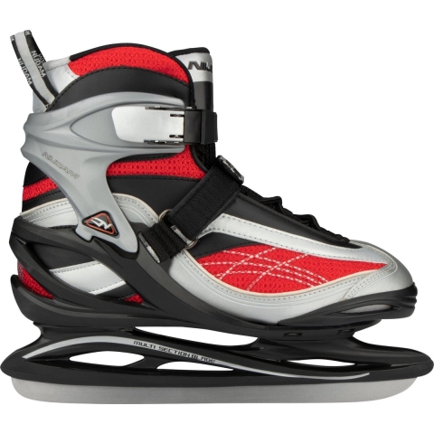 Nijdam IJshockeyschaats Pro-Line Maat 37 Semi-Softboot - Zwart/Zilver/Rood,