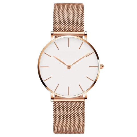 Tyme Ibiza Dames Horloge - 36mm Wit/Rosékleurig- Horloges voor Vrouwen&Meisjes - Polshorloge - Uurwerk - met Cadeauverpakking