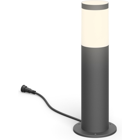 Philips LED Utrecht sokkellamp voor buiten - laagspanning - antraciet - warmwit licht - 6 W,
