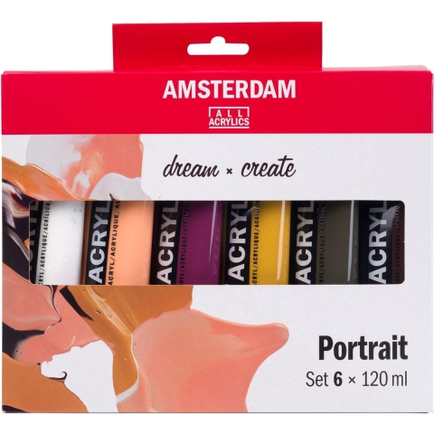 Amsterdam Standard Series acrylverf portret set | 6 x 120 ml