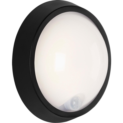 Briloner Leuchten HELSINKI LED buitenlicht - 12W - sensor bewegingsdetector - IP44 - zwart - plastic,