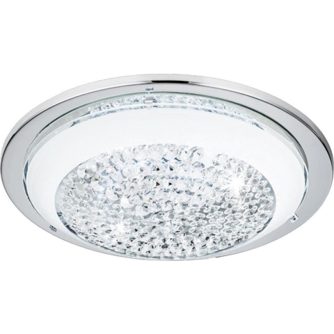 EGLO Acolla Plafond- en Wandlamp - LED -Ø 29 cm - Chroom/Wit