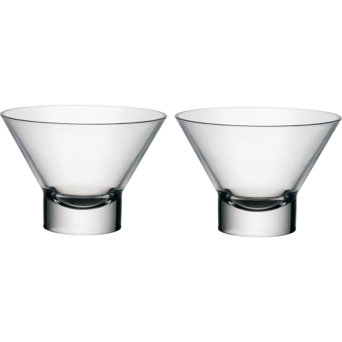 IJs/sorbet coupes op voet - set 4x - glas - 370 ml -
