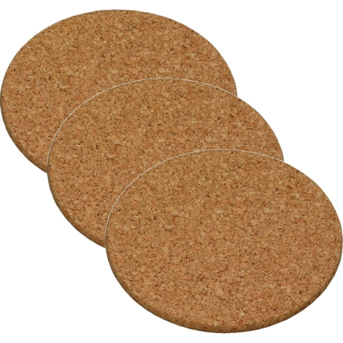 Cosy & Trendy Pannenonderzetters - 6x stuks - rond - kurk - 20 cm -