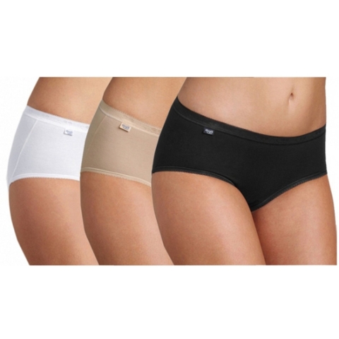 Set van 4x stuks Sloggi basic midi dames slips wit maat: 46 One size -