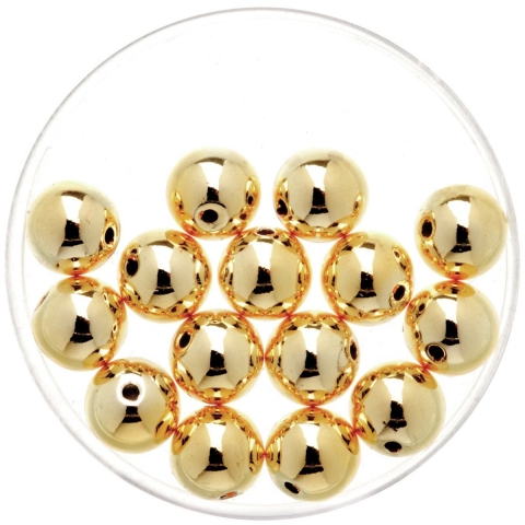 90x stuks metallic sieraden maken kralen in het goud van 8 mm -