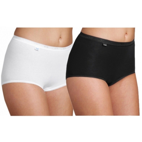 Set van 3x stuks Sloggi basic maxi senioren dames slips/onderbroeken, maat: 54 in het wit in het wit -