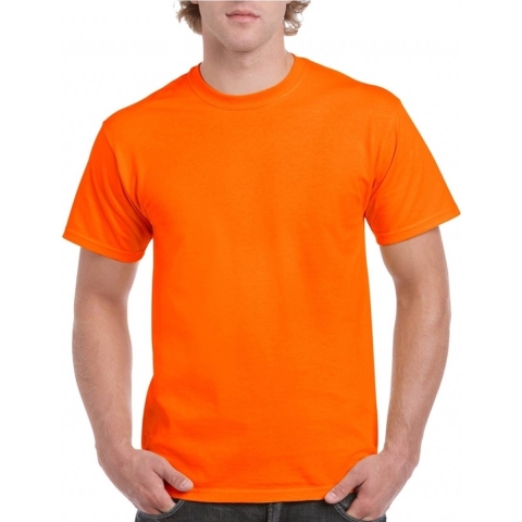 Set van 2x stuks fel oranje shirt voor volwassenen, maat: L -