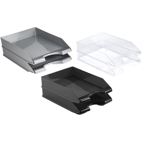 Kantoor brievenbakjes set van 12x stuks A4 formaat - 3x kleuren -