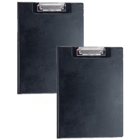 12x stuks clipboard zwart A4 formaat -