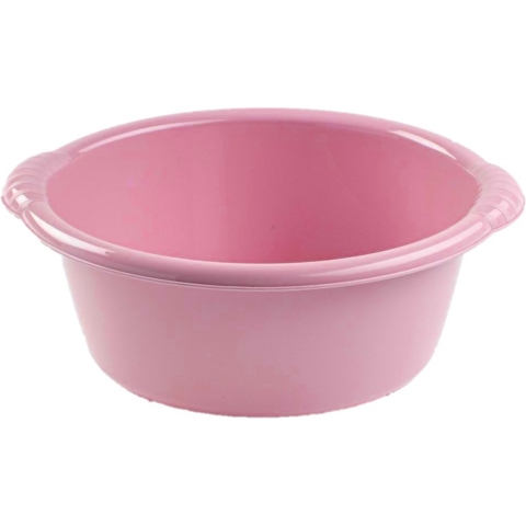 Set van 2x stuks kunststof teiltjes/afwasbakken rond 25 liter oud roze -