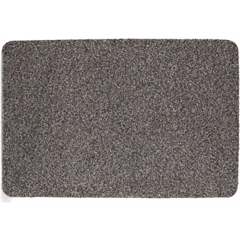 2x stuks anti slip deurmatten/schoonloopmatten pvc grijs extra absorberend 60 x 40 cm voor binnen -
