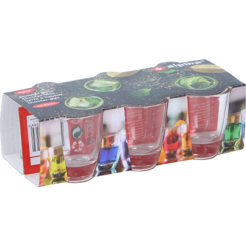 Alpina Shotglazen - 30x stuks - glas - 45 ml - borrelglazen - shotglas -
