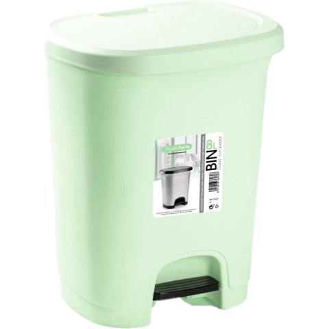 2x stuks afvalemmers/vuilnisemmers/pedaalemmers 8 liter mintgroen met deksel en pedaal -