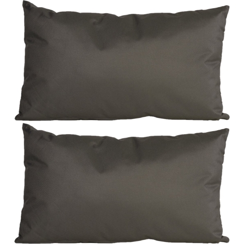 8x Bank/sier kussens voor binnen en buiten in de kleur antraciet grijs 30 x 50 cm -