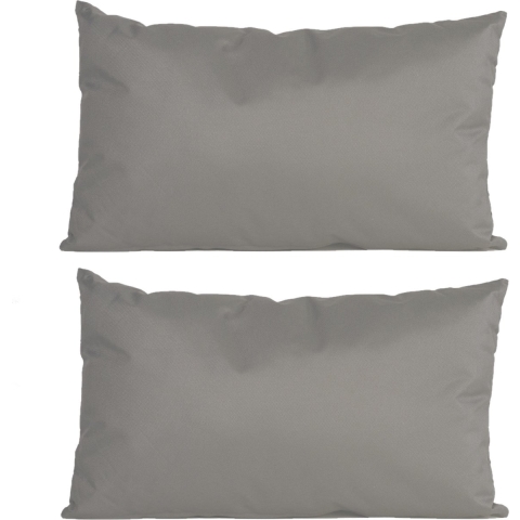 8x Bank/sier kussens voor binnen en buiten in de kleur grijs 30 x 50 cm -