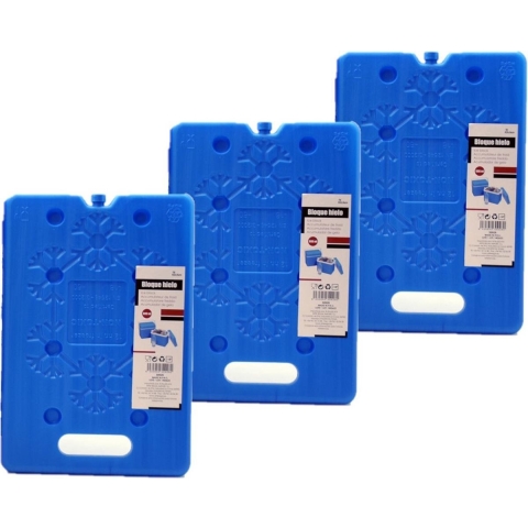 Set van 8x stuks koelelementen 20 x 2 x 30 cm blauw -