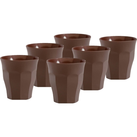 Set van 12x stuks koffie/espresso glazen bruin 90 ml Picardie -