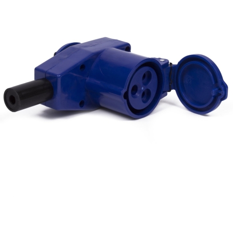 2x stuks contrastekker / camping stroomstekker CEE 3-pins 16A spatwaterdicht -