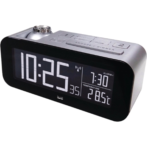 Balance Zendergestuurde Projectie Wekker LCD Zilver/Zwart