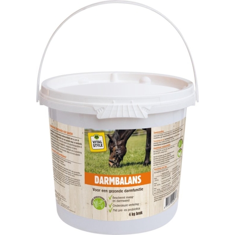 VITALstyle Darmbalans - Paarden Supplement - Voor Een Gezonde Darmfunctie - Met o.a. Zoethoutwortel & Mariadistel - 4 kg
