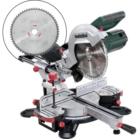 Metabo Afkortzaag KGS 254 M met trekfunctie | met 2e zaagblad - 690828000