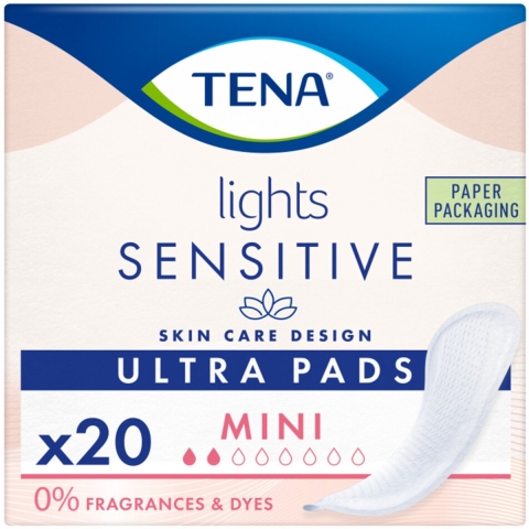 3x TENA Sensitive Lights Ultra Pads Mini 20 stuks