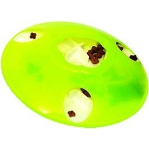 Catit Play Treat Spinner 19.5 x 19.5 x 5.8 cm - Kattenspeelgoed - Wit Groen