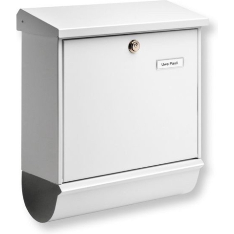 Burg Wächter 32670 COMFORT-Set 91300 W Brievenbus Plaatstaal Wit Sleutelslot